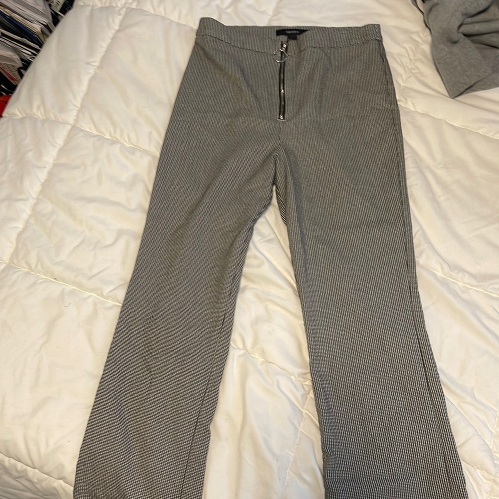Checkered cropped pant